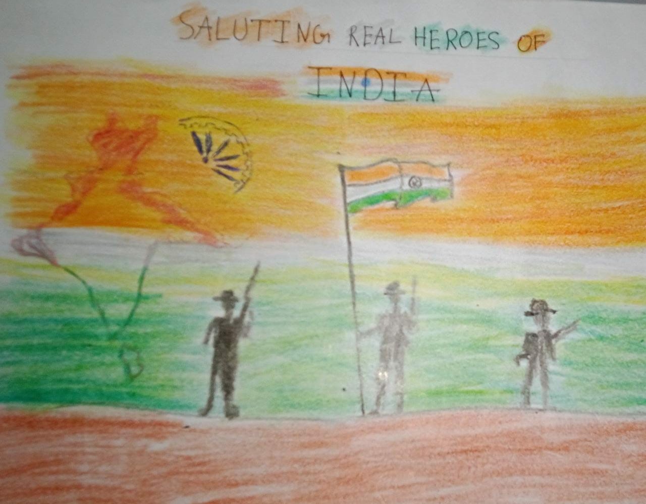 Drawing of Indian army ||independence day ||kargil vijay diwas - YouTube