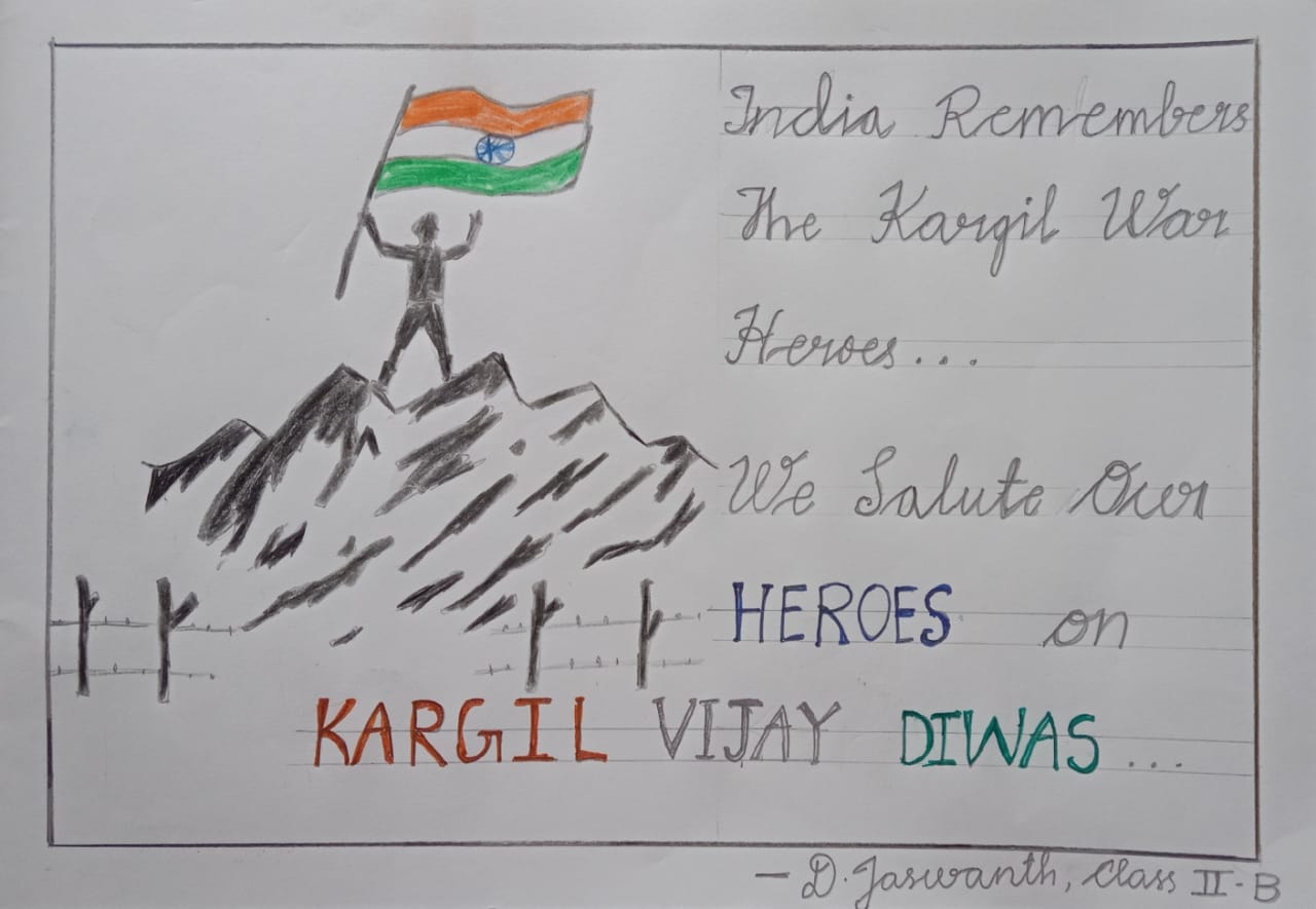 NCC DTE WEST BENGAL  SIKKIM on X KargilVijayDiwas2022 Cadet Ayan of 14  Bengal Bn WB amp Sikkim Dte paid homage to Kargil Heroes on Kargil Vijay  Diwas by drawing a sketchHQDGNCC 